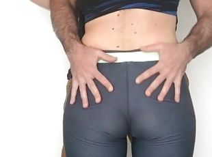 Sexy big booty Milf teasing in tight yogapants or leggings