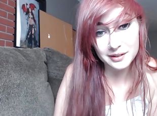 teenager, rødhåret, webcam, solo