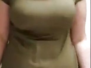 Big tits bouncing and clapping braless nipples