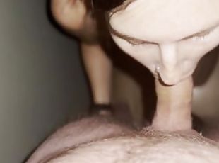 She sucked my cock until she got my cum on her face