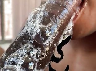 Super Sloppy Bubble Blowin Blowjob Ends With Oral Creampie