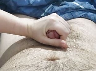 Premature ejaculation training, episode 16. Handjob with a lot of edging on the head of the dick. Fu