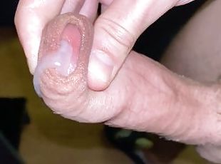 Vocal Guy with Foreskin Uncut Dick Moaning while Masturbating until Orgasm and Big Cumshot - fap2it