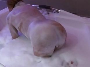 In the motel jacuzzi with my husband's best friend before being fucked in the ass