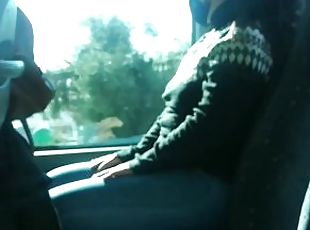 HOT STRANGER ON THE BUS SHOWS HER TITS AND GIVES ME A BLOWJOB