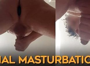 masturbación, orgasmo, amateur, anal, chorro-de-corrida, sucio, a-solas, bisexual