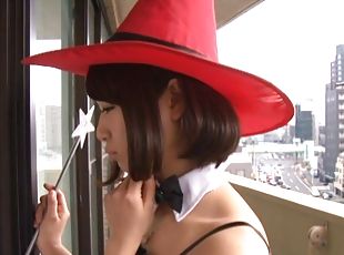 Cute Mayu Kamiya gives a blowjob in POV video