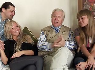 Nesti Shy and Sveta enjoy threesomes with old men