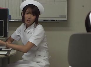 Japanese nurse gets fucked by a monster at her work place