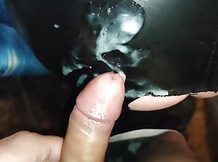 Of Cum On Horny Mommys Black Leather Pants