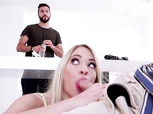 Blonde beauty fucked in the pussy so hard that she screams