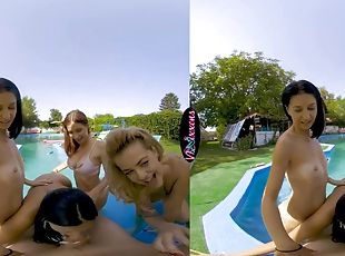 The POV VR Pool Party - Wet Big natural tits