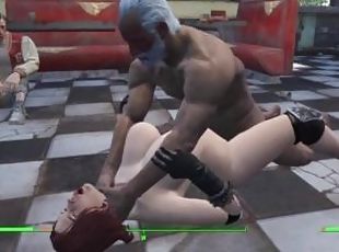 Orgasmic Redhead Roughly Fucked in Diner  Squirting Fallout 4 Mod Animation
