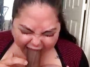 Busty Asian gets to work!