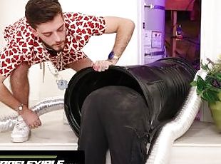 HETEROFLEXIBLE - While Benvi Is Stuck In A Vent, Blake Wilder Sees An Opportunity To Fuck His Ass