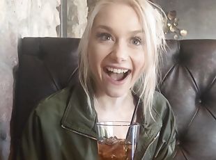 Blonde Scarlett with natural tits and pierced nipples having fun