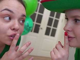 Mia Grandy and Eliz Benson get talked into sharing a hard cock