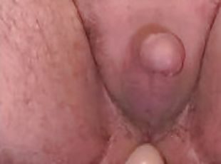 Deep anal penetration with 8 inch dildo, lots of moaning