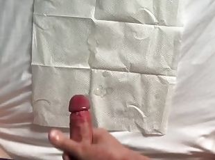 Shooting Cum on a Tissue