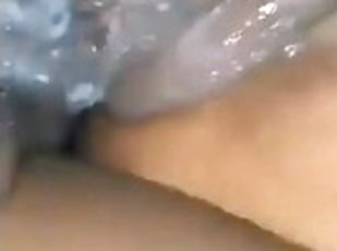 She creamed allover my Dick while giving her deep strokes