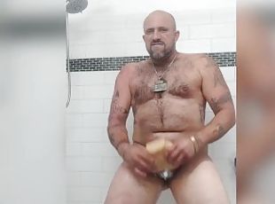 Shower with fake pussy