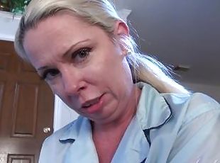 Aunt Judy's - Your Hairy MILF Step-Auntie Liz Helps You With Your Workout (POV)