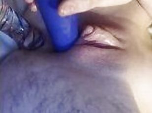 Trans men Masturbating solo with a dildo double penetration anal