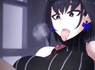 oral-seks, üstüneyüzüne-boşalma, animasyon, pornografik-içerikli-anime, 3d, fetiş, sert