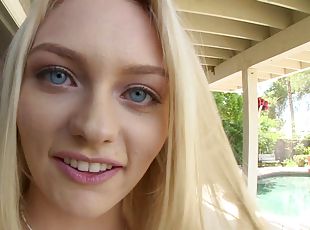 A cute teen gets naked, toys and gets her pussy fucked