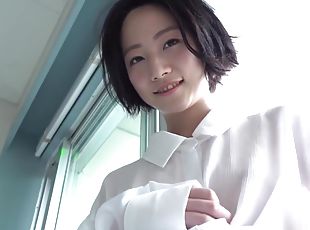 asiático, peluda, al-aire-libre, adolescente, japonés, primera-persona