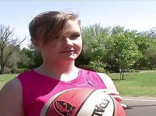 Cute basketball chick leaves the court to get fucked