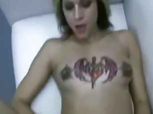 rumpe, gravid, creampie, ludder, knulling-fucking, kinky, italiensk, fetisj, tattoo