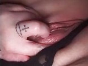 masturbácia, orgazmus, amatérske, zlatíčka, bbw, pov, sólo, mokré, tetovanie, thong