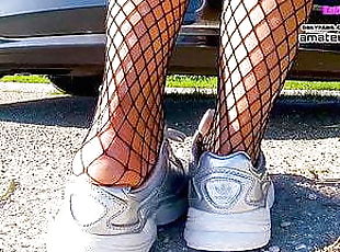 Kati&rsquo;s sweaty feet, fishnet tights, shoeplay, dipping and dangling