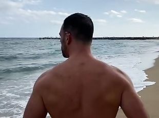 amador, gay, praia, sozinho, musculado