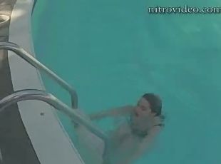 Sexy Madonna Comes Off The Pool To Rest For a While