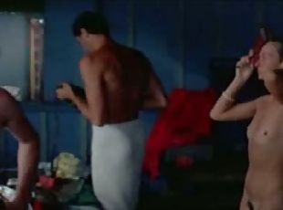 Francesca Ciardi Shows her Bush and Titties in a Retro Movie Scene