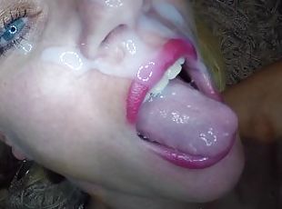 Dutch blonde babe loves cock and loves his cum and swallows