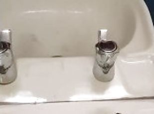 DESPERATE Piss in the work sink,  almost caught!!