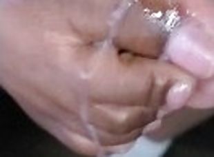 Cum Drip On Ebony Toes