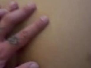 Amateur Interracial couple with huge cumshot on her back