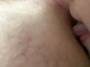 My long tongue in my boyfriend's ass. Rimmjob
