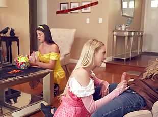 Stepsister And Her Teen Bff Share Stepbros Cock With Kylie Rocket And Lily Larimar
