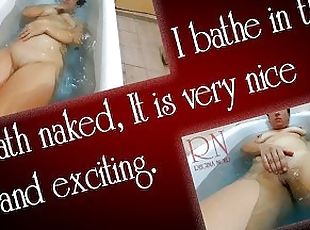 Regina Noir swims in the bath naked Nice and exciting Pussy in shower