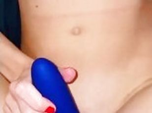 Big cumshot all over her little petite body! Her wand vibrations and tight pussy made me explode????