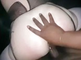 pawg moaning while taking back shots from huge black dick - cumshot