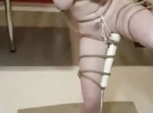 Vibrator torture of a red-haired tied GIRL ORGASM