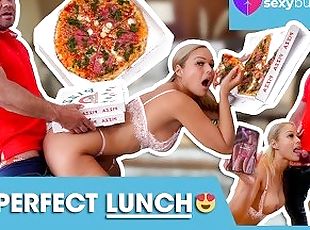 cuatro-patas, masturbación, juguete, follando-fucking, madre, holandesa, pizza