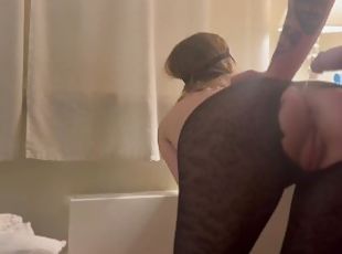 Wearing Tights With Gag Ball And Cum On Asshole By Wet Mission
