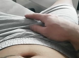 masturbation, amateur, ejaculation-sur-le-corps, énorme-bite, branlette, française, solo, bite